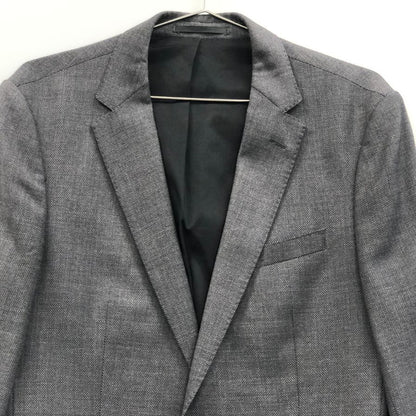 極美品◆ヒューゴボス テーラードジャケット 2B ウール メンズ サイズ48 メンズ グレー系 HUGO BOSS 【AFA17】