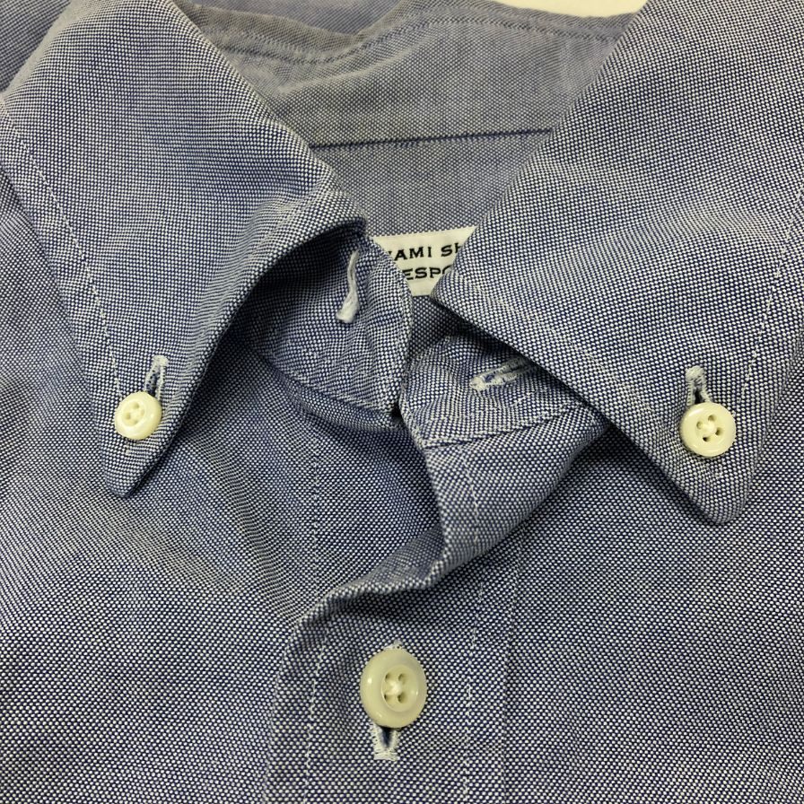 美品◆ミナミシャツ 南シャツ ワイシャツ コットン ビスポーク メンズ サイズ表記無し ブルー系 MINAMI SHIRTS 【AFB7】
