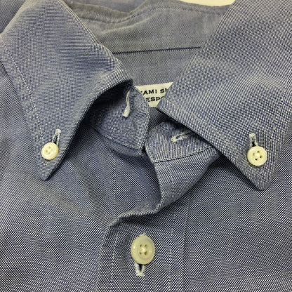 美品◆ミナミシャツ 南シャツ ワイシャツ コットン ビスポーク メンズ サイズ表記無し ブルー系 MINAMI SHIRTS 【AFB7】