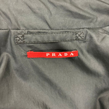 中古◆プラダ ナイロン ステンカラーコート ブラック メンズ 48サイズ PRADA 【AFB33】