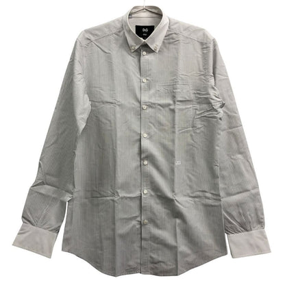 美品◆ドルチェ&ガッバーナ D&G BRAD 長袖シャツ ストライプ ホワイト メンズ サイズ41 DOLCE & GABBANA 【AFB38】