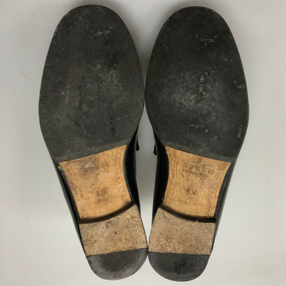 グッチ ホースビット ローファー ソール補正済 インソール貼り付け メンズ サイズ6.5 ブラック GUCCI 約25.5cm【AFC7】