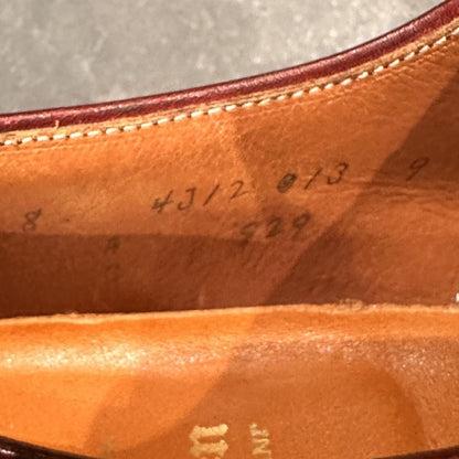 オールデン 929 フルブローグ ガラスレザー バーガンディ サイズUS8C ALDEN ビジネスシューズ 約26.0cm【LA】【中古】