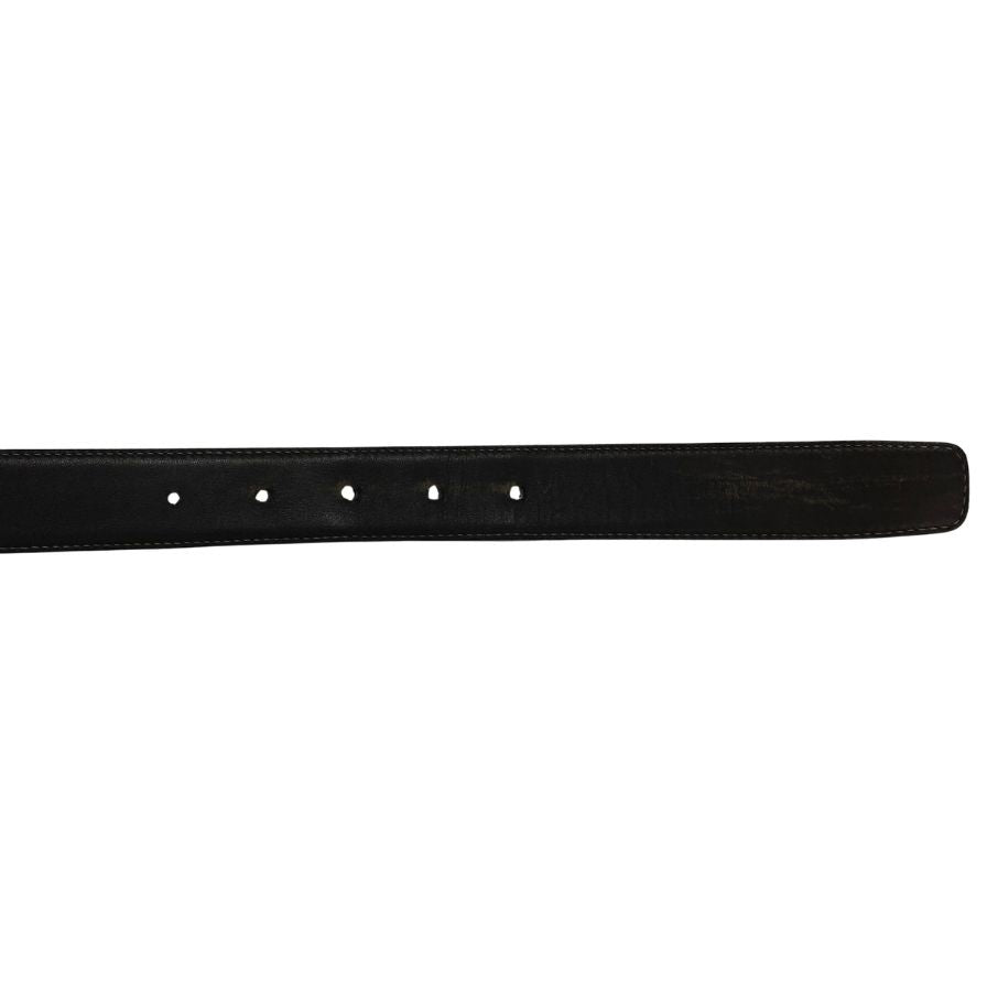 ロエベ レザーベルト ゴールド金具 グレー サイズ34-85 LOEWE【AFI13】