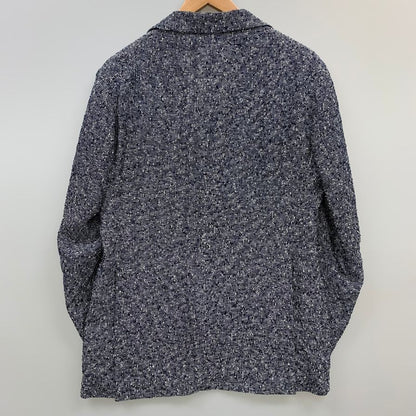 極美品◆タリアトーレ 2B テーラードジャケット 麻混綿 メンズ 48 ブルー系 TAGLIATORE 【AFB42】