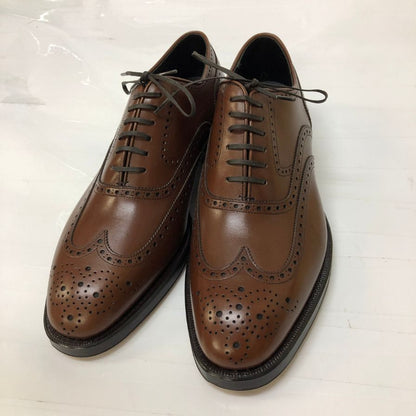 ジョンストン＆マーフィー レザーシューズ ウイングチップ クラウン アリストクラフト メンズ サイズ8 ブラウン JOHNSTON & MURPHY 約26.0cm【AFD4】