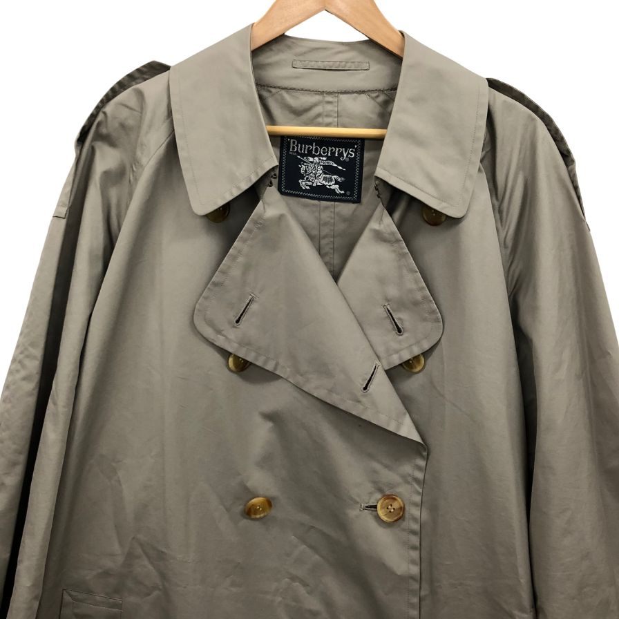 中古◆バーバリー トレンチコート 旧タグ グレージュ メンズ サイズ 175 Burberry 【AFA10】