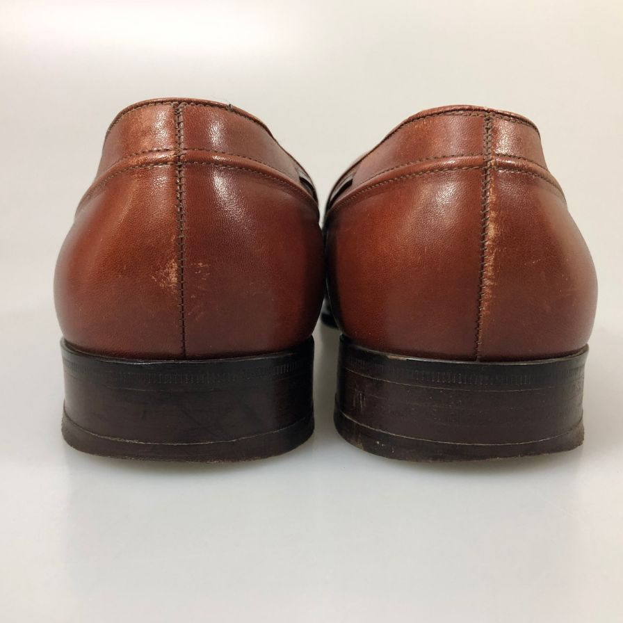バリー キルト タッセル ローファー メンズ7E ブラウン BALLY 約25.5cm【AFC3】