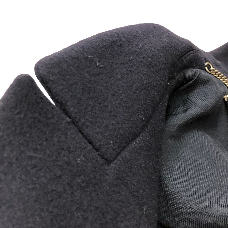 美品◆ステラマッカートニー ミドルコート 1B ウール ネイビー レディース サイズ40 STELLA McCARTNEY 【AFA8】