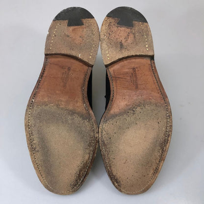 クロケット&ジョーンズ チャッカブーツ CHEPSTOW グレインレザー シボレザー サイズ8.5 ブラック メンズ Crockett & Jones 約27.0cm【YB3】