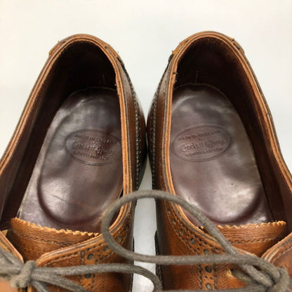 クロケット&ジョーンズ ウェルベック2 セミブローグ カーフ ブラウン サイズ6 CROCKETT&JONES ビジネスシューズ 約24.5cm【LA】【中古】