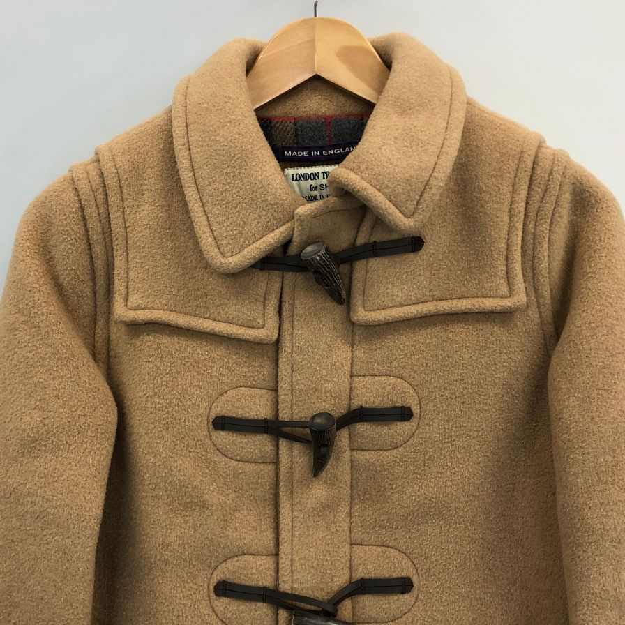 美品◆シップス ロンドントラディショナル ダッフル ショート ベージュ フード欠品 サイズ34 SHIPS 【AFA20】