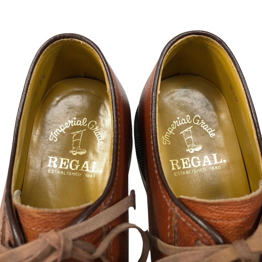 リーガル レザーシューズ プレーントゥ インペリアル グレード 2236 シボ革 メンズ サイズ25EE ブラウン REGAL 約25.0cm【AFC46】