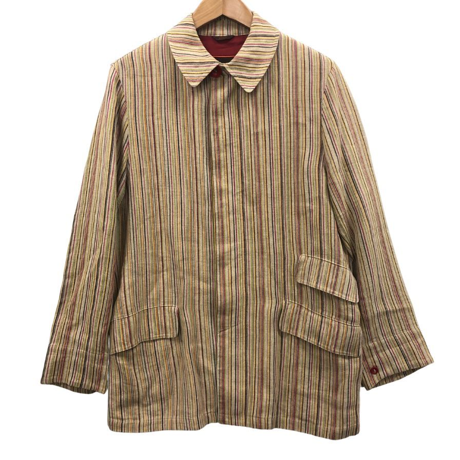 極美品◆エトロ カバーオール ストライプ メンズ サイズM ベージュ ETRO 【AFB27】