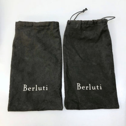 ベルルッティ レザーシューズ トロンプ ルイユ サイドエラスティック カーフ ネイビー サイズ表記無し Berluti 約不明cm【AFC5】