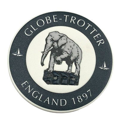 グローブトロッター レザー トラベル ステッカー エレファント ジョン ユニセックス ネイビー globe-trotter【AFI5】【中古】