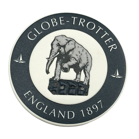 グローブトロッター レザー トラベル ステッカー エレファント ジョン ユニセックス ネイビー globe-trotter【AFI5】【中古】
