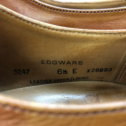 クロケット＆ジョーンズ エッジウェア 5247 X26993 メンズ サイズ 6ハーフ ブラウン CROCKETT&JONES EDGWARE ビジネスシューズ 約25.0cm【LA】【中古】