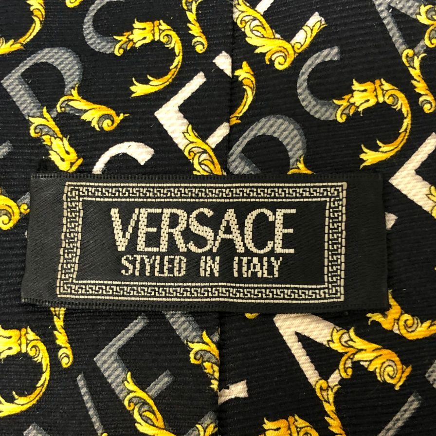 【2本セット】 ヴェルサーチ ロゴネクタイ シルク100% VERSACE【AFI10】
