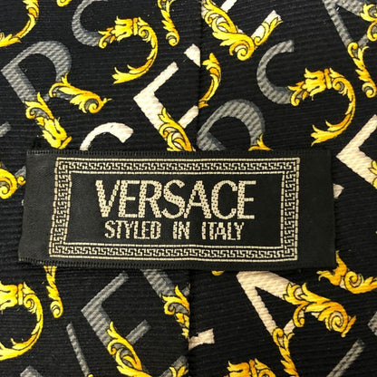 【2本セット】 ヴェルサーチ ロゴネクタイ シルク100% VERSACE【AFI10】