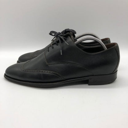 グッチ ウイングチップ カーフ 裏地GGキャンパス メンズ ブラック サイズ39.5E GUCCI 約24.5cm【PTM3】
