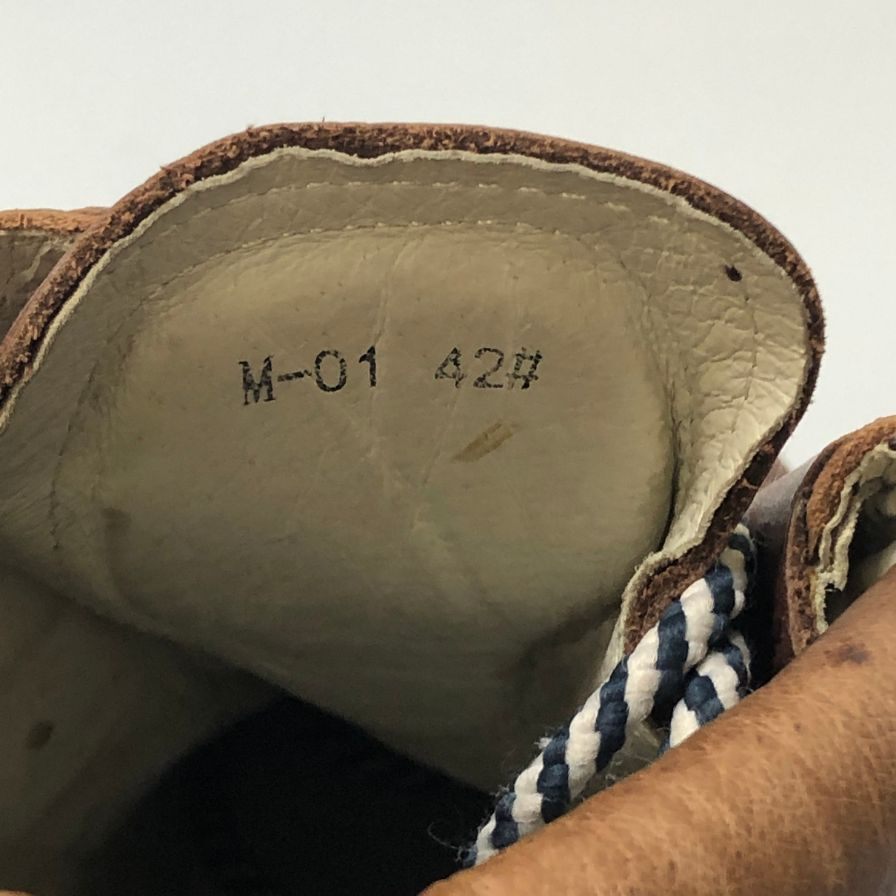 メルローズ レザーブーツ  プレーントゥ  M01 ブラウン メンズ サイズ42 MEN'S MELROSE 約26.5cm【AFC41-2】