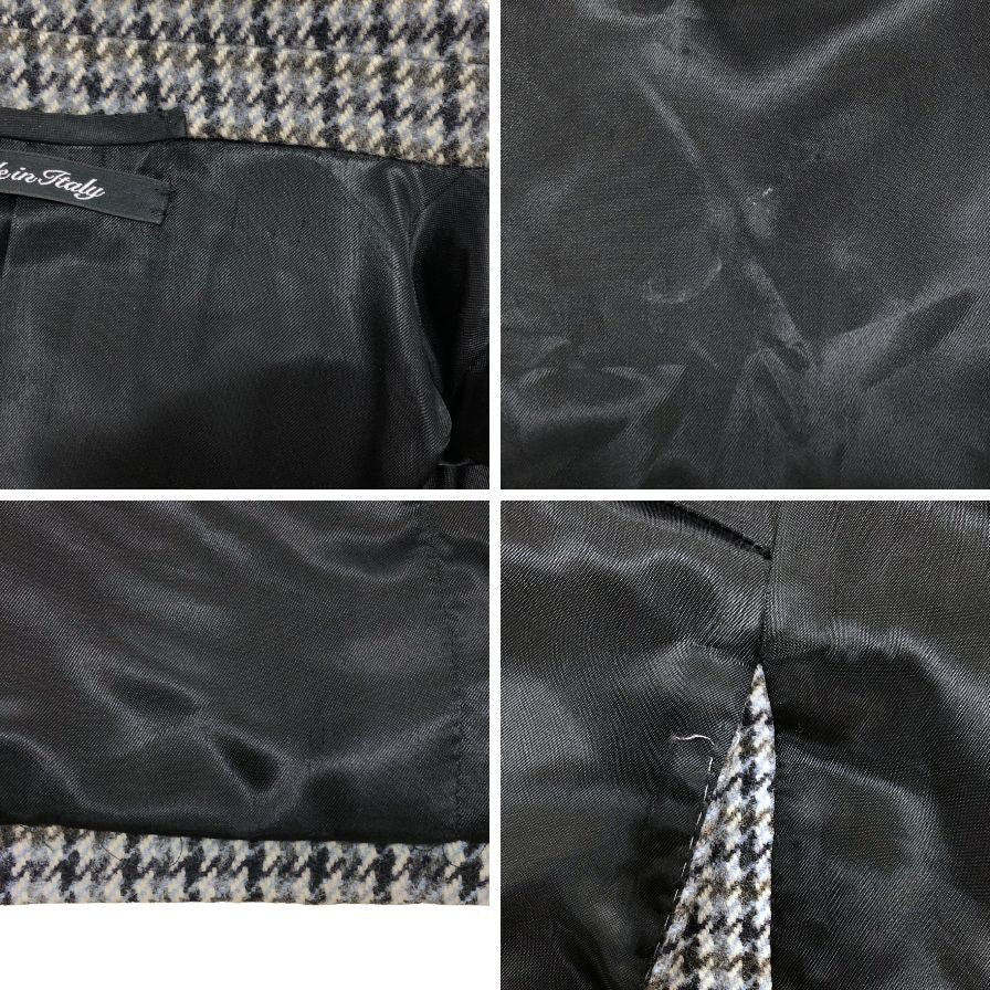 極美品◆ダンヒル ロンドン メンズ チェスターコート ウール100% イタリア製  グレー チェック サイズ52 dunhill london 【AFB42】