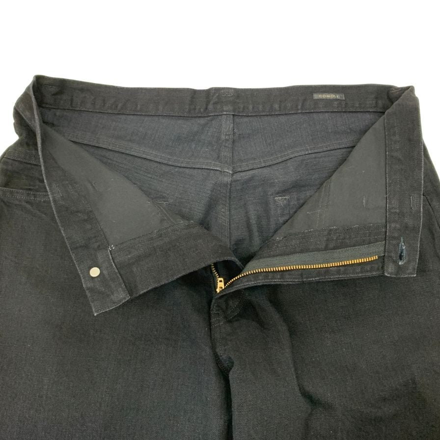 コモリ 25AW ブラックデニム テーパードパンツ ブラック メンズ サイズ2 C03-03005 COMOLI 【AFB10】
