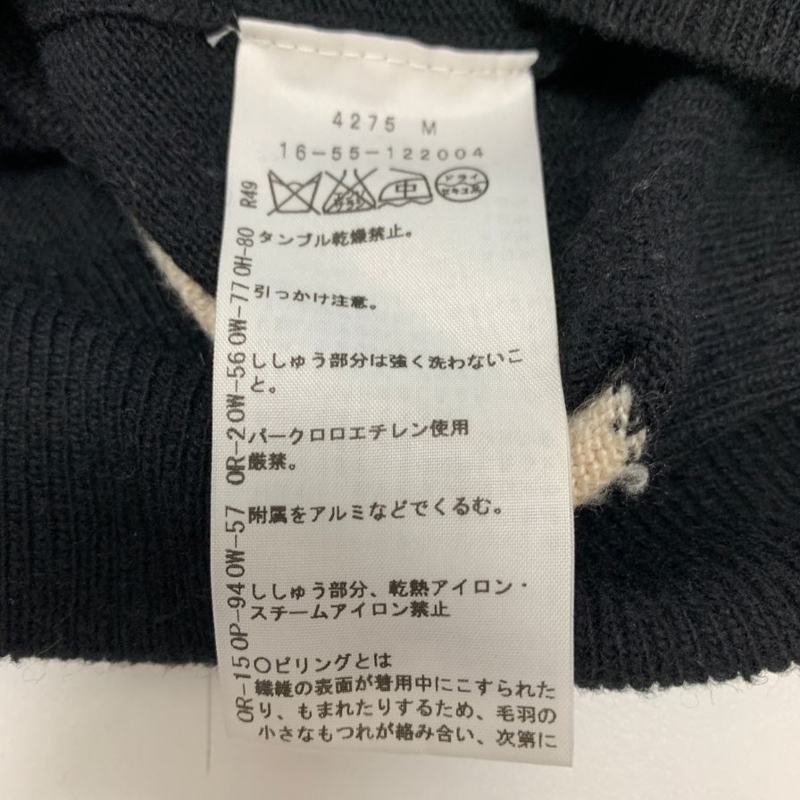 中古■ヴィヴィアン ウエストウッド レッドレーベル カーディガン 刺繍 ドット 水玉柄 ブラック ホワイト レディース サイズ2 Vivienne Westwood RED LABEL 【AFB28】
