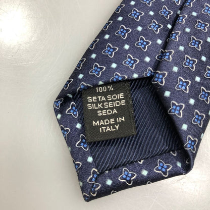 エルメネジルド ゼニア ネクタイ 100%シルク ネイビー Ermenegildo Zegna【AFB50】