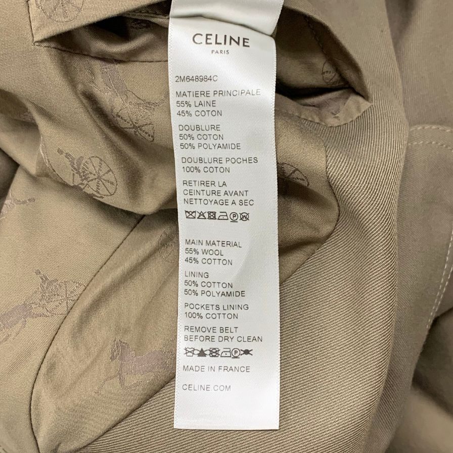 新品同様◆セリーヌ バイ エディスリマン トレンチコート 2M648984C ベージュ サイズ38 レディース CELINE 【AFF19】
