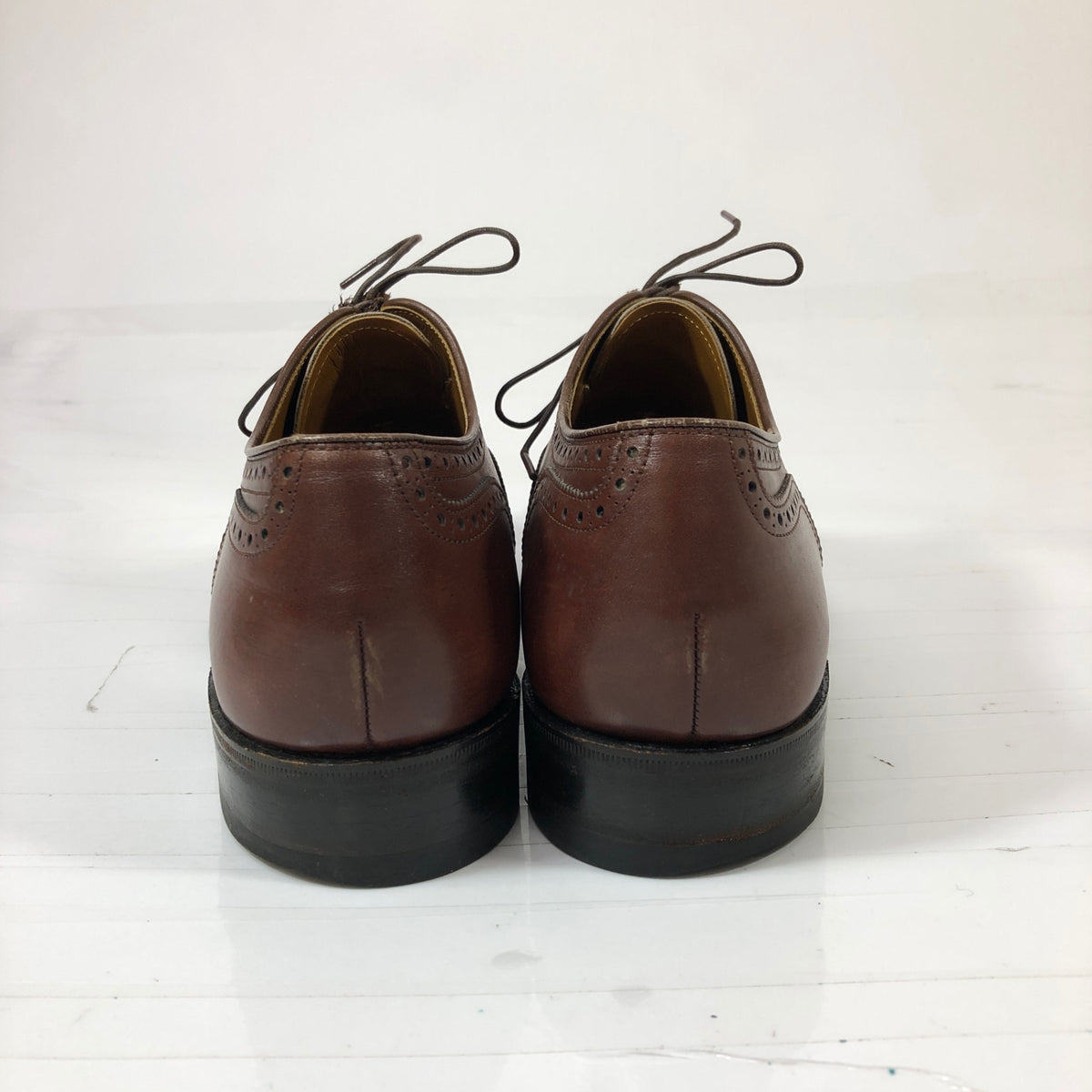 ジョンストン＆マーフィー レザーシューズ ウイングチップ メンズ サイズ8.5 ブラウン JOHNSTON & MURPHY 約26.5cm【AFC1】