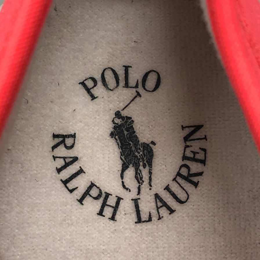 ポロ ラルフローレン スニーカー ローカット サイズ7 ピンク メンズ POLO RALPH LAUREN 約25.5cm【AFC47】