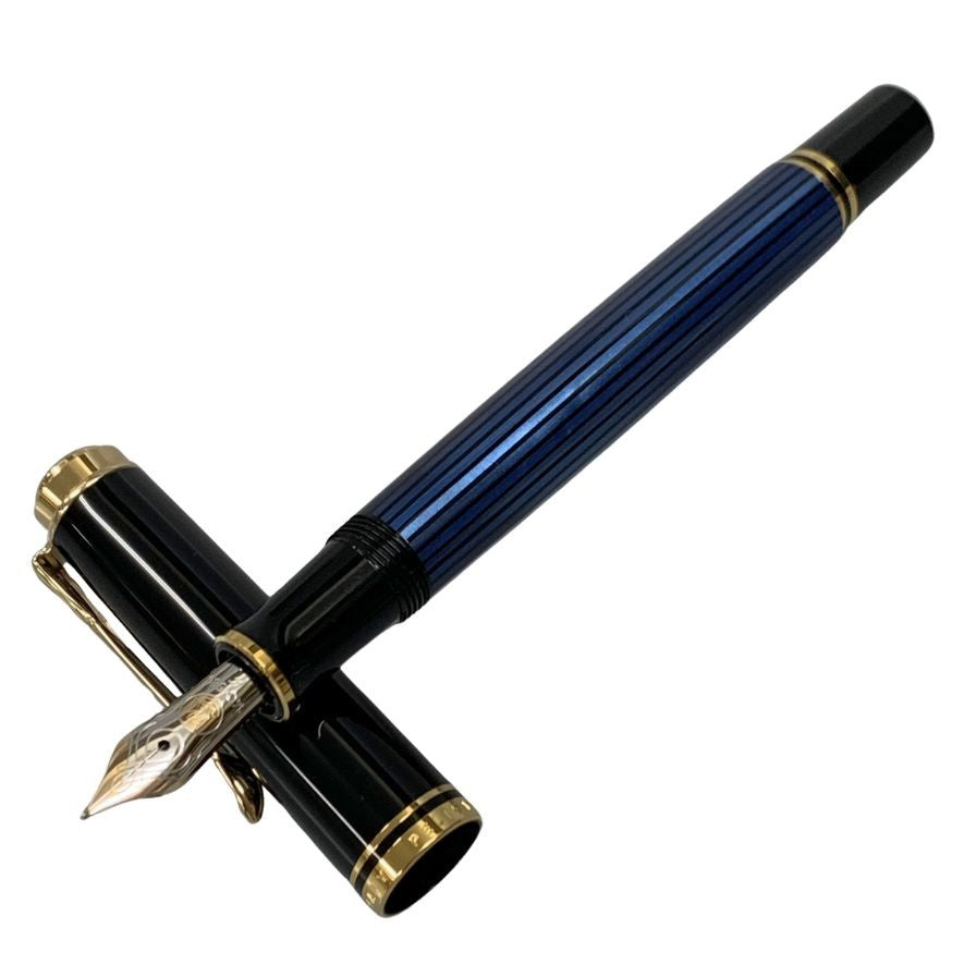 ペリカン 万年筆 スーベレーン 青縞 ブルーストライプ ペン先14C-585 PELIKAN Souveran【AFI15】