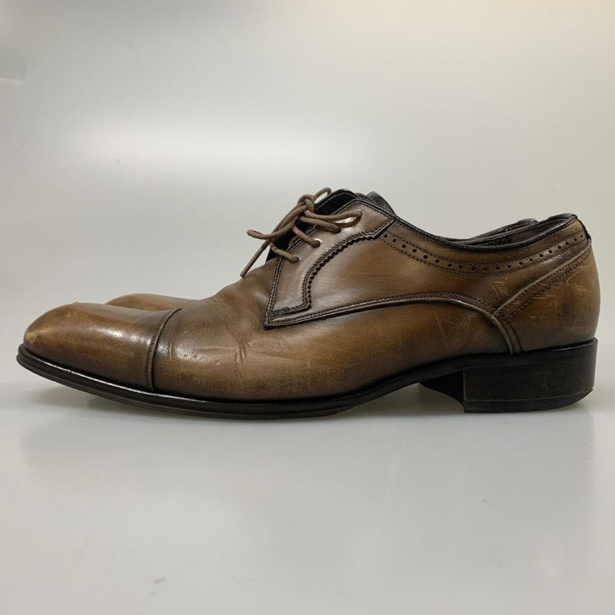 ランバン コレクション ビジネスシューズ ストレートチップ カーフレザー メンズ サイズ25 ブラウン LANVIN 約25.0cm【AFC1】