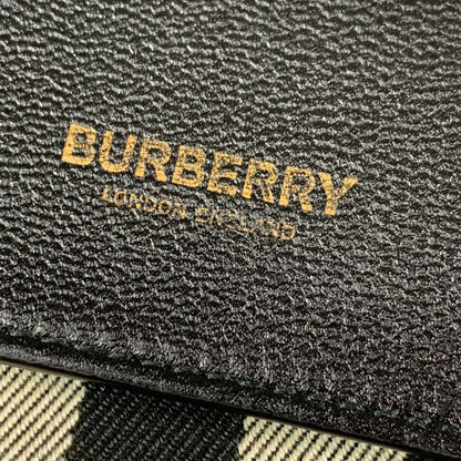 バーバリー ショルダーバッグ ノバチェック キャンバス レザー ブラウン ブラック BURBERRY HAMPSHIRE【AFE3】
