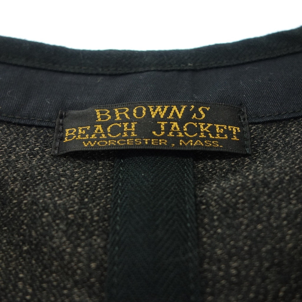 極美品◆フルカウント ベスト ビーチジャケット ブラウンズ メンズ サイズ40 グレー系 FULLCOUNT Brown's Beach Jacket【AFB30】