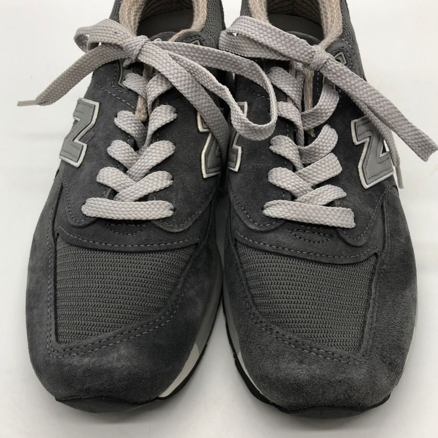 ニューバランス スニーカー M998CH メッシュ×スエード アメリカ製 メンズ チャコールグレー サイズ26cm NEW BALANCE 約26.0cm【AFC47】