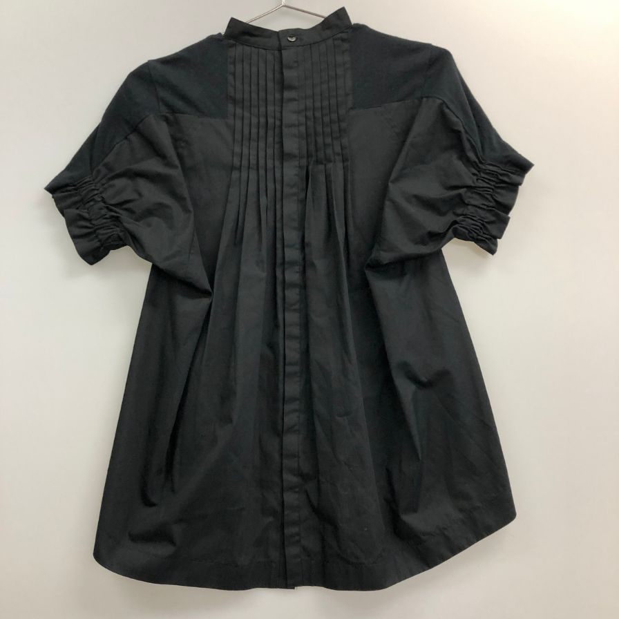 美品◆サカイ 半袖Tシャツ プリーツドッキングカットソー ネイビー レディース サイズ1 SCW-022 sacai 【AFB40】