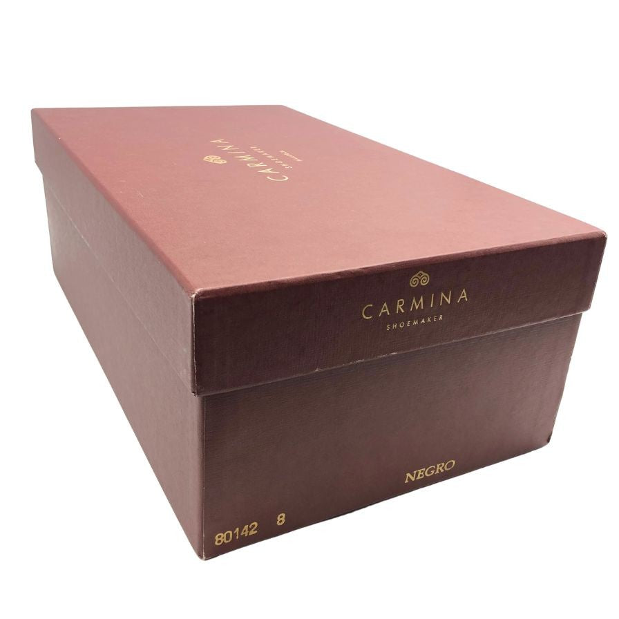 カルミナ コインローファー 80142 ブラック サイズ8 メンズ ボックス カーフ レザー 革靴 黒 CARMINA BOX CALF ローファー 約26.5cm【LA】【中古】