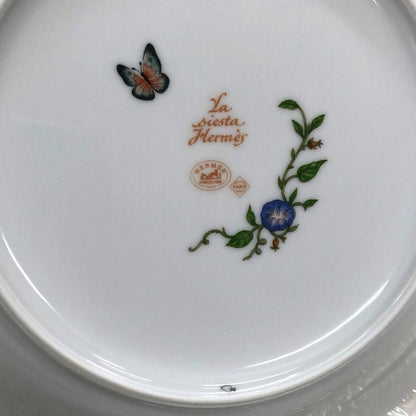 エルメス シエスタ ディーププレート 花柄 総柄 約19.5㎝ HERMES【AFI28】【中古】