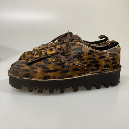 クラークス エンジニアドガーメンツ デザートカーン レオパード ハラコ ブラウン系 総柄 26cm CLARKS × Engineered Garments 約26.0cm【AFD12】