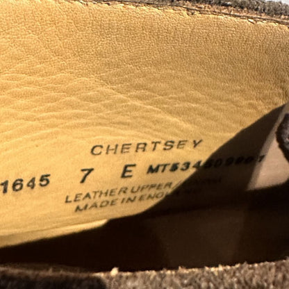 クロケット&ジョーンズ レザーシューズ チャッカブーツ チャートシー スエード ブラウン サイズUK7E CROCKETT&JONES CHERTSEY ブーツ 約25.5cm【LA】【中古】