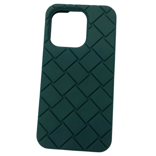 ボッテガヴェネタ iPhoneケース iPhone15Pro ラバー イントレチャート グリーン系 BOTTEGA VENETA【AFI10】【中古】