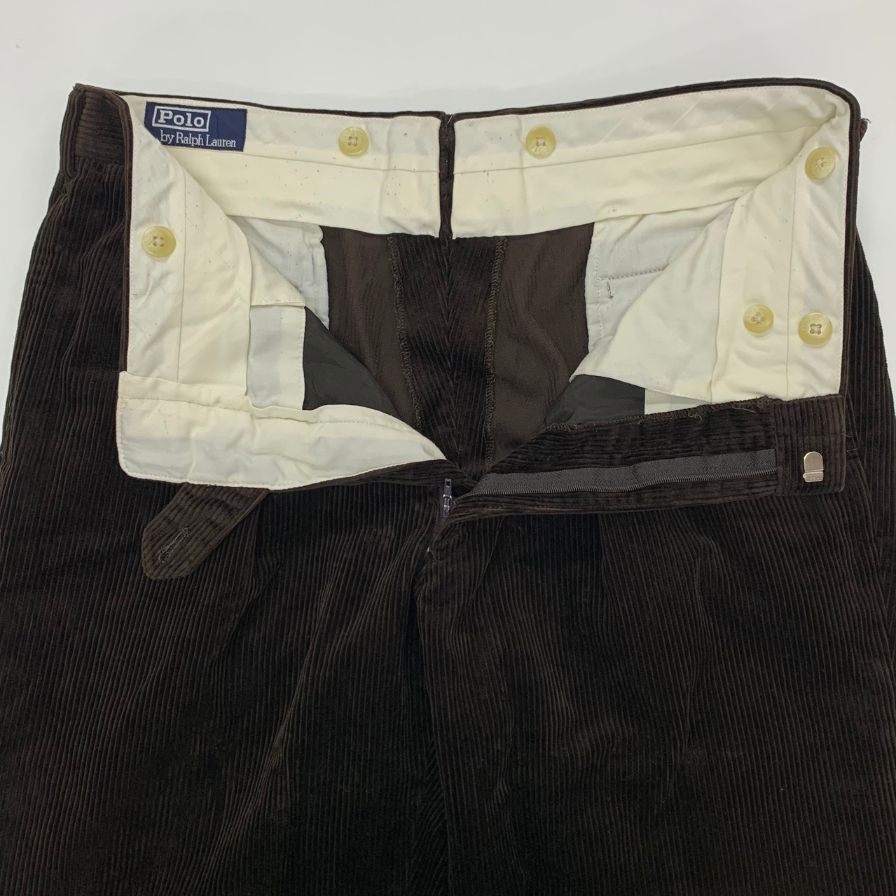 ポロラルフローレン コーデュロイパンツ 90S コットン ブラウン メンズ サイズ85 Polo Ralph Lauren 【AFB39】