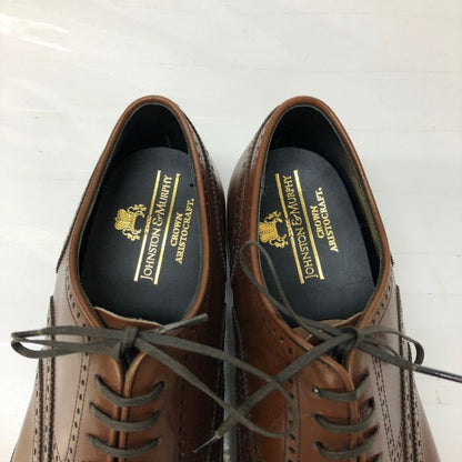 ジョンストン＆マーフィー レザーシューズ ウイングチップ クラウン アリストクラフト メンズ サイズ8 ブラウン JOHNSTON & MURPHY 約26.0cm【AFD4】