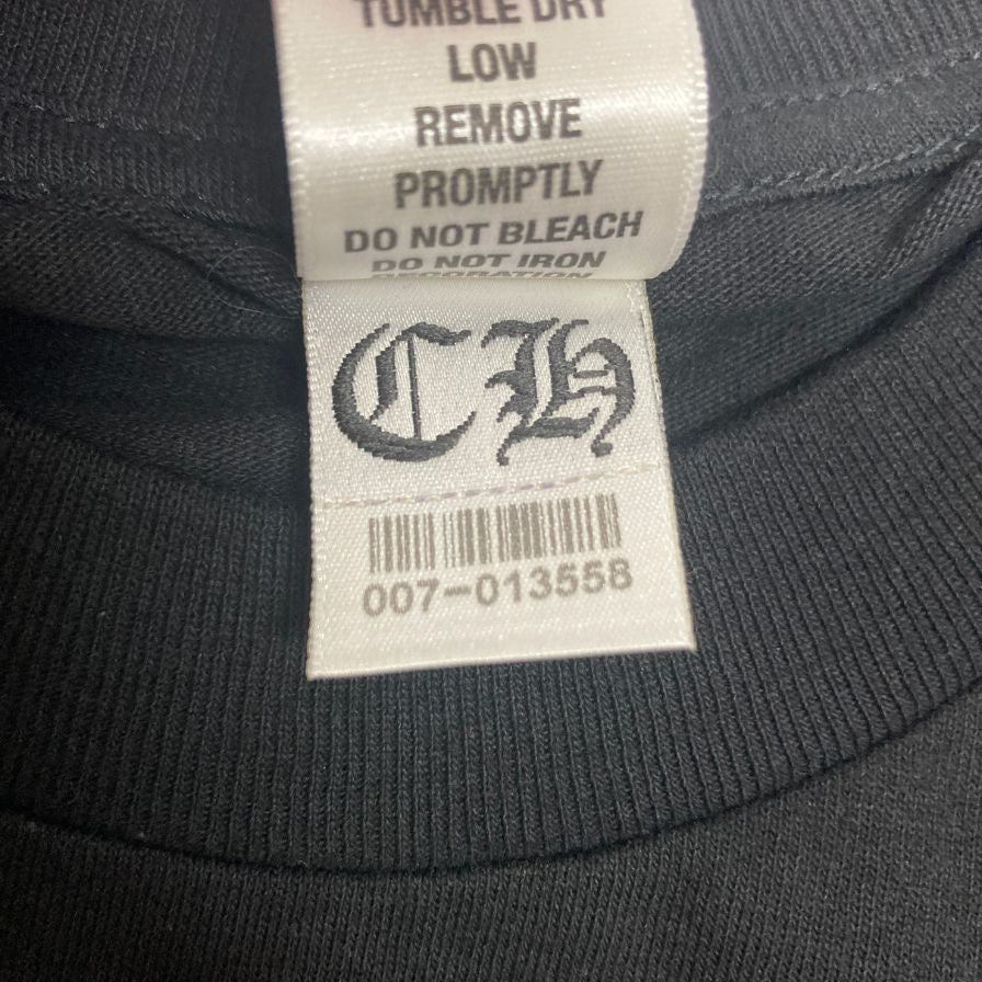 極美品◆クロムハーツ Tシャツ ポケットT 胸元ロゴ バックプリント クロス HONOLULU ブラック サイズL メンズ CHROME HEARTS 【AFB35】