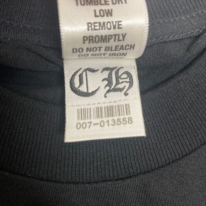 極美品◆クロムハーツ Tシャツ ポケットT 胸元ロゴ バックプリント クロス HONOLULU ブラック サイズL メンズ CHROME HEARTS 【AFB35】
