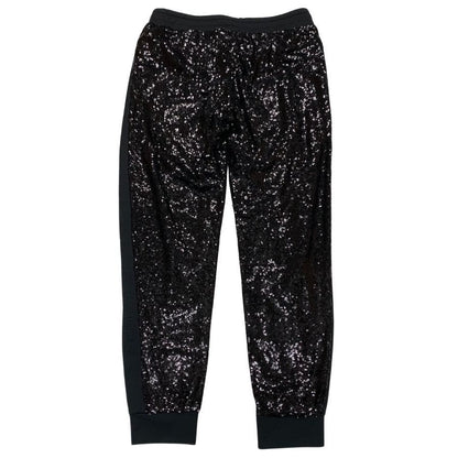 フィリッププレイン PROJECT-XYZ スパンコール スウェットパンツ レディース サイズM ブラック  PHILIPP PLEIN 【AFB20】