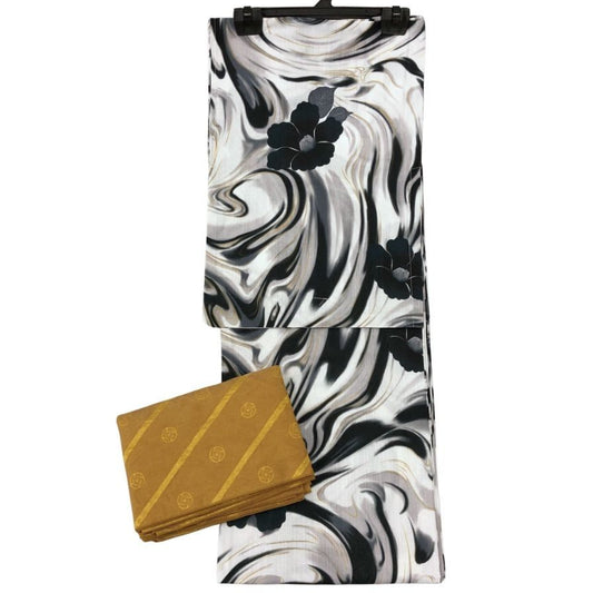 ふりふ 浴衣 呪術廻戦「夏油傑」 サイズL レディース ブラック系【AFB45】【中古】